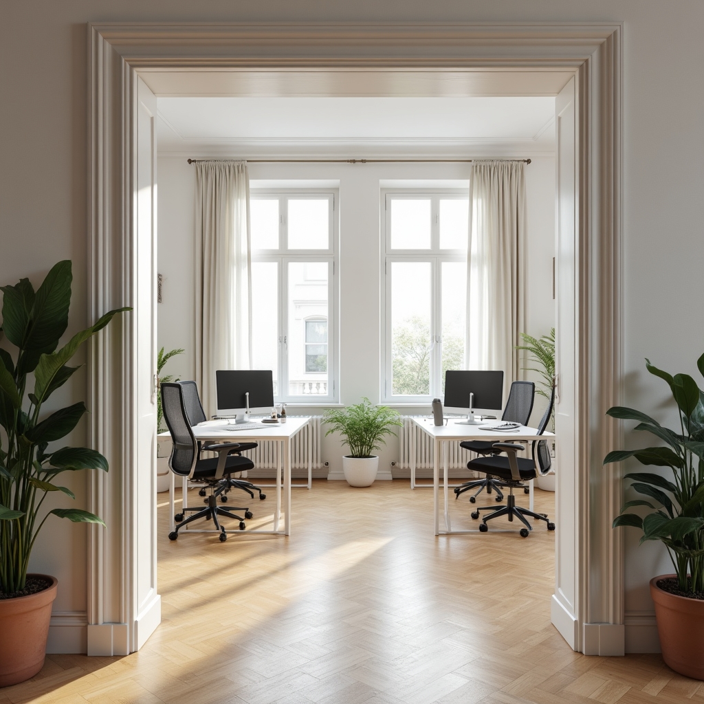 Ufficio Seliqen Hub a Roma con postazione di lavoro moderna e luminosa